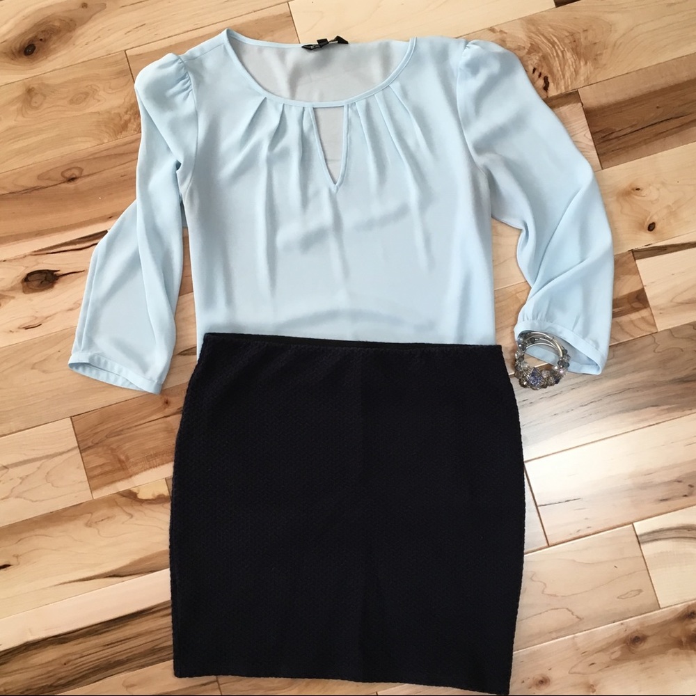 LOFT Navy Stretchy Skirt